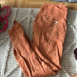 Gymshark Burnt Orange Textured Leggings